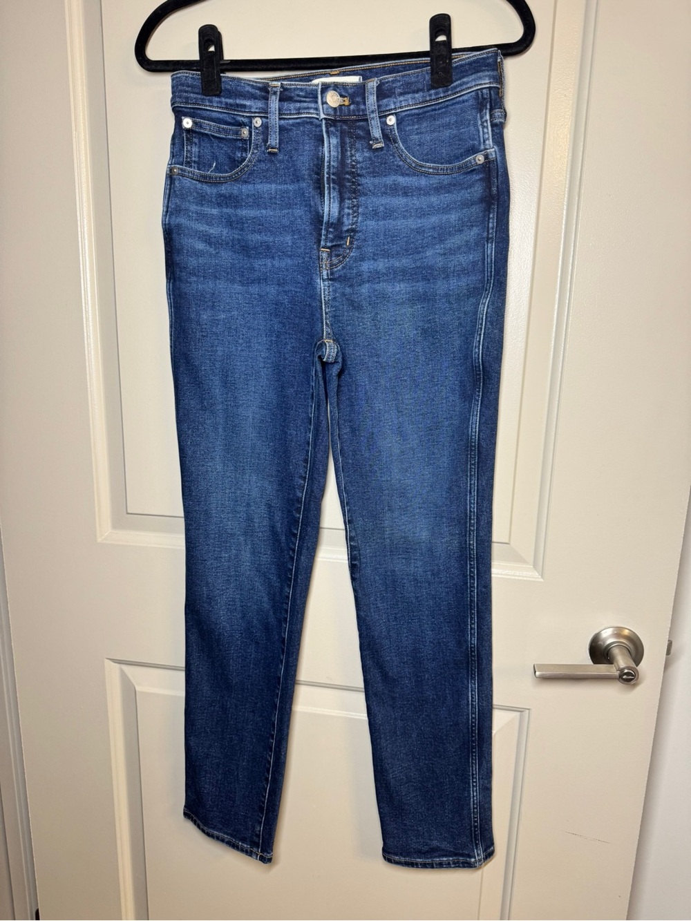 Madewell Straight-Leg High-Rise Blue Jeans
